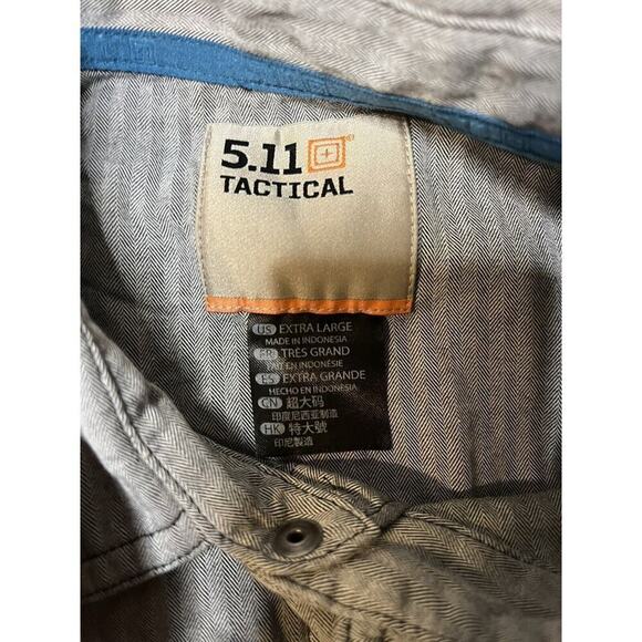 5.11 Tactical Button Up Shirt‎ Mens XL Extra Large Gray - Picture 2 of 5